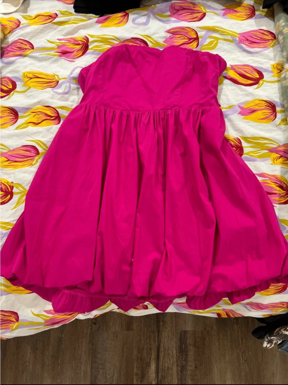 Express Strapless Fuchsia Pink Party Dress